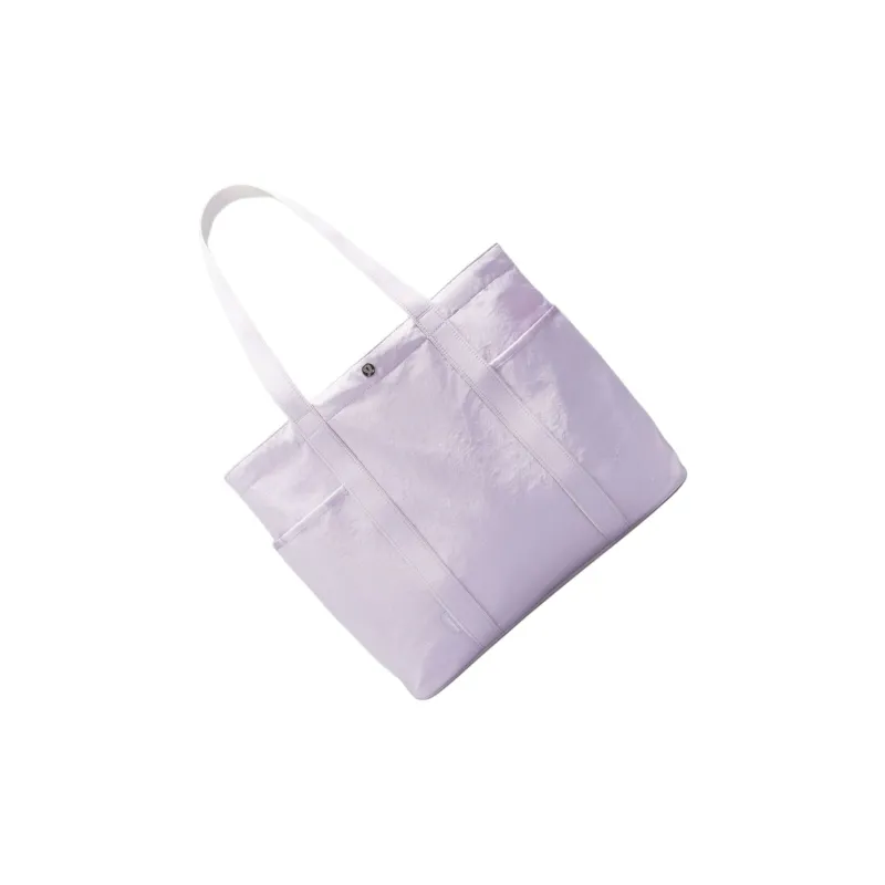 Lululemon Nylon Polyester Tote Bag, Shopping Bag, Handbag Regular Unisex Lilac-1