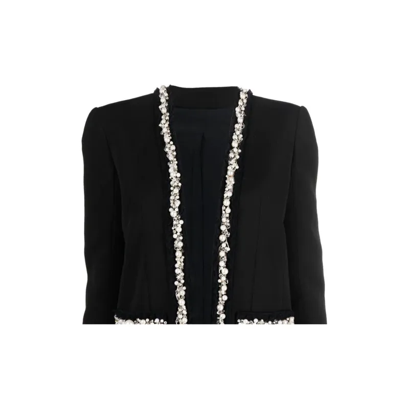 BALMAIN Pearl trim Oversized Jacket-4