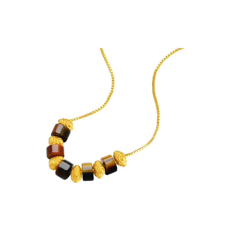 CHOW TAI SENG Tiger's Eye Stone Necklaces Women's-1