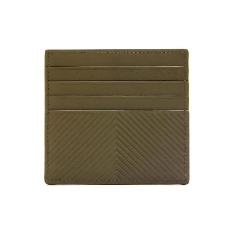 LOEWE Cow Leather Card Holder Men's Khaki Green-2