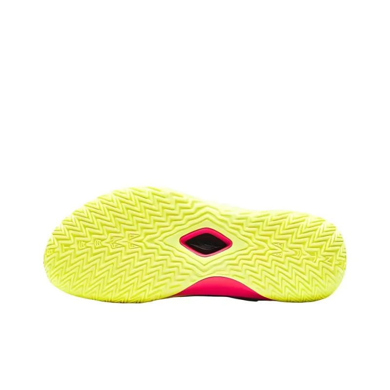 Anta Cushioned Slip Resistant Low Top Basketball Shoes Men's Red Yellow-3