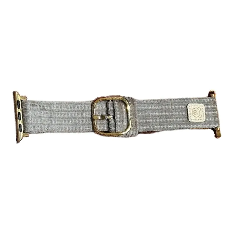 Warbler Dew Compatible With Apple Watch Apple Watch Band S9/S8/SE/7/6/5/4/3 Apple Bear Corduroy Leather Strap-11