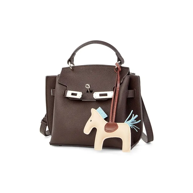 Teenmix Top Grain Cow Leather Shoulder Bag, Crossbody Bag, Handbag Trumpets Women's Ebony/Black-2
