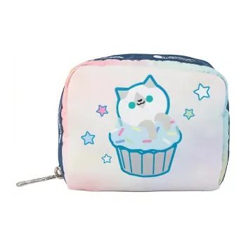 Skechers LeSportsac LeBao Shi Collaboration Fabric Clutch Coin Purse Small Size Women's Multicolor
