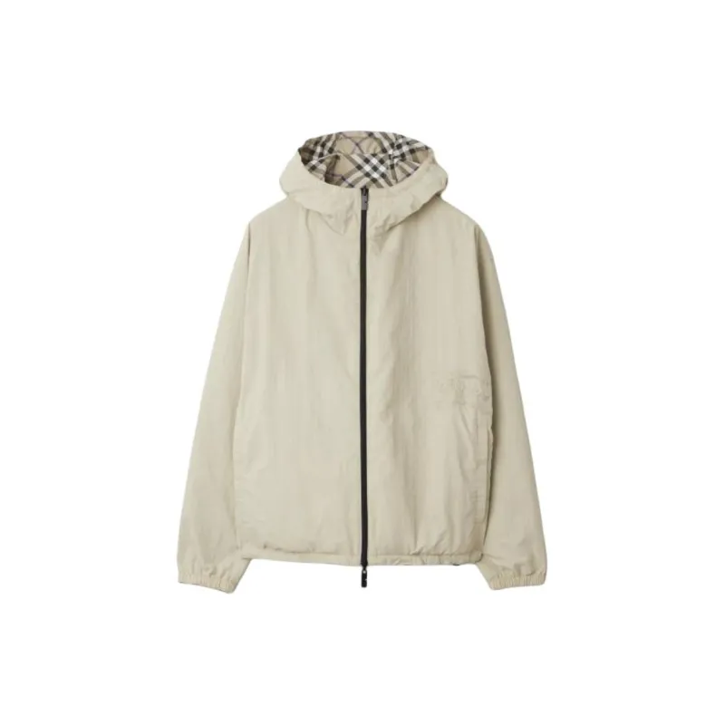 Burberry Checked Reversible Zipped Hooded Jacket-1