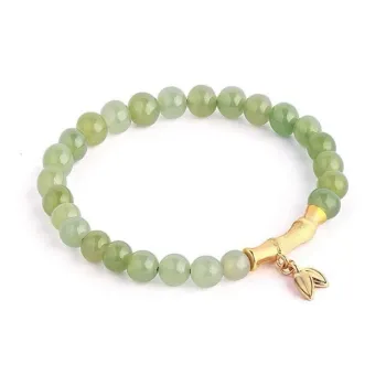 MUGONGZI Bracelets Pale Greenish White Jade Women's