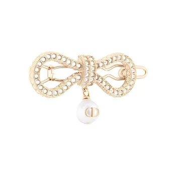 DIOR Resin Hair Clips Women's Gold