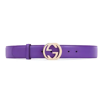 GUCCI Leather Belts Women's Purple