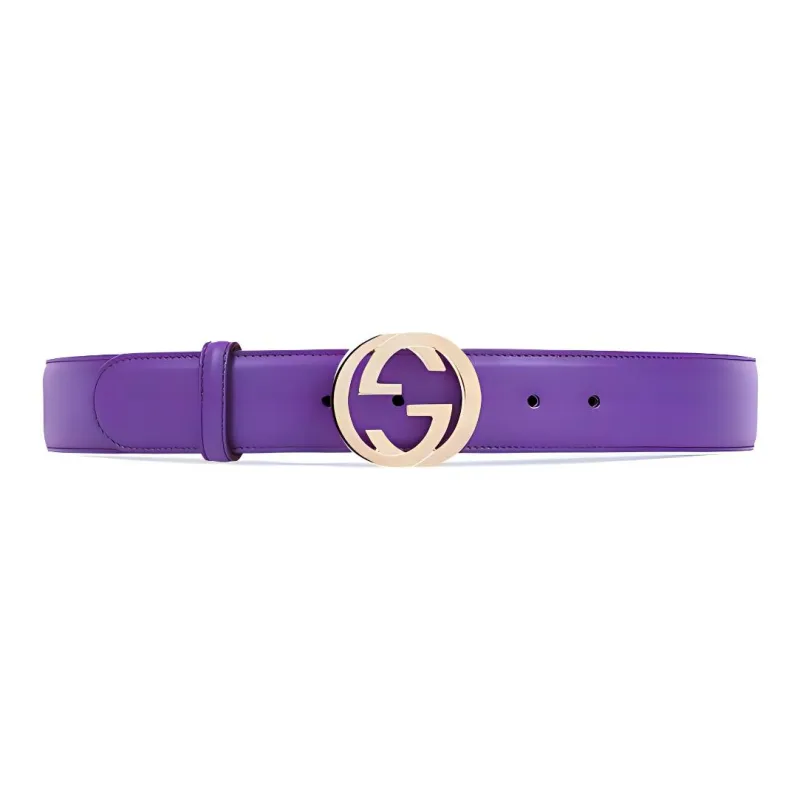 GUCCI Leather Belts Women's Purple-0