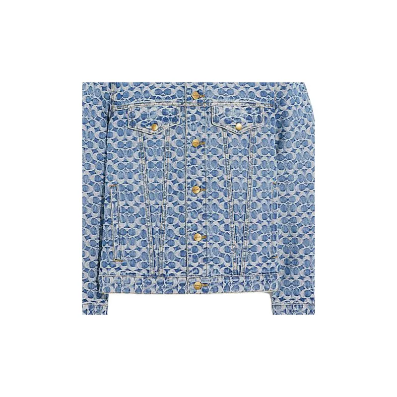 COACH SS22 Denim Jacket Men's Blue-4