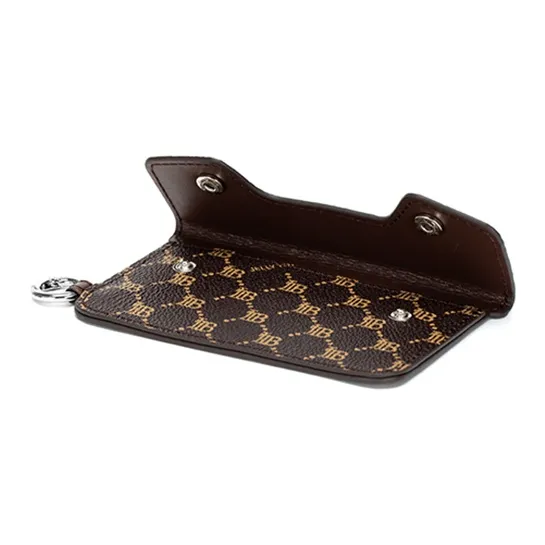 JELLYTOYBOY Artificial Leather Millennium Card Holder Pendant Coin Purse ID Pocket Regular Unisex Brown-3