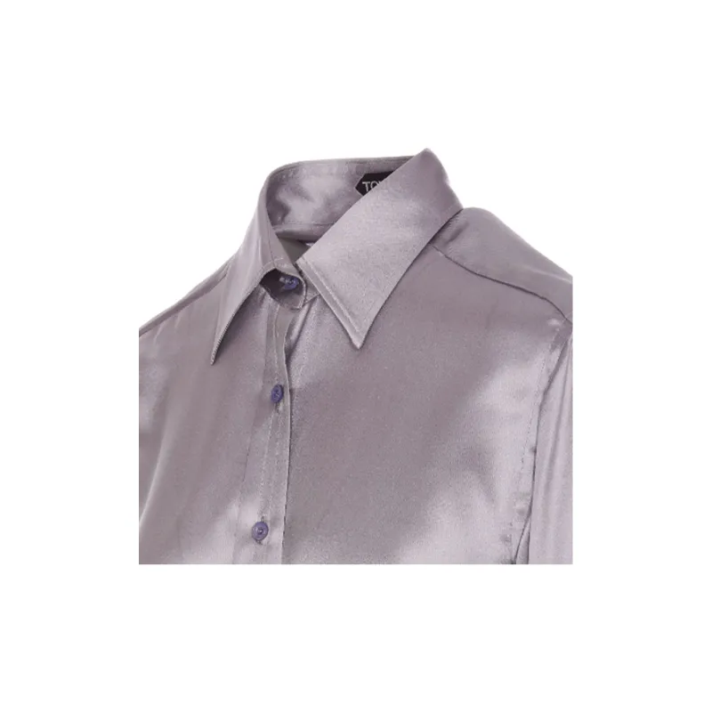 TOM FORD Fluid Charmeuse Satin Shirt-6