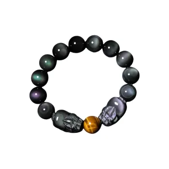 YUGONGYUAN Obsidian Bracelets Unisex