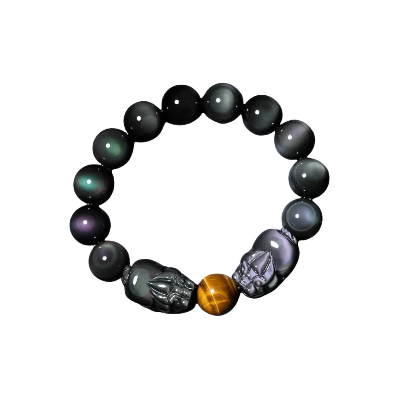 YUGONGYUAN Obsidian Bracelets Unisex-0