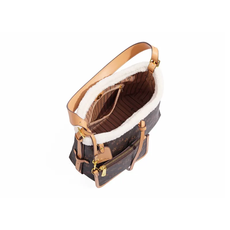 MISS GAIL Synthetic Leather Tote Bag Shopping Bag Handbag Crossbody Bag Shoulder Bag Medium Size Women's White Brown-26