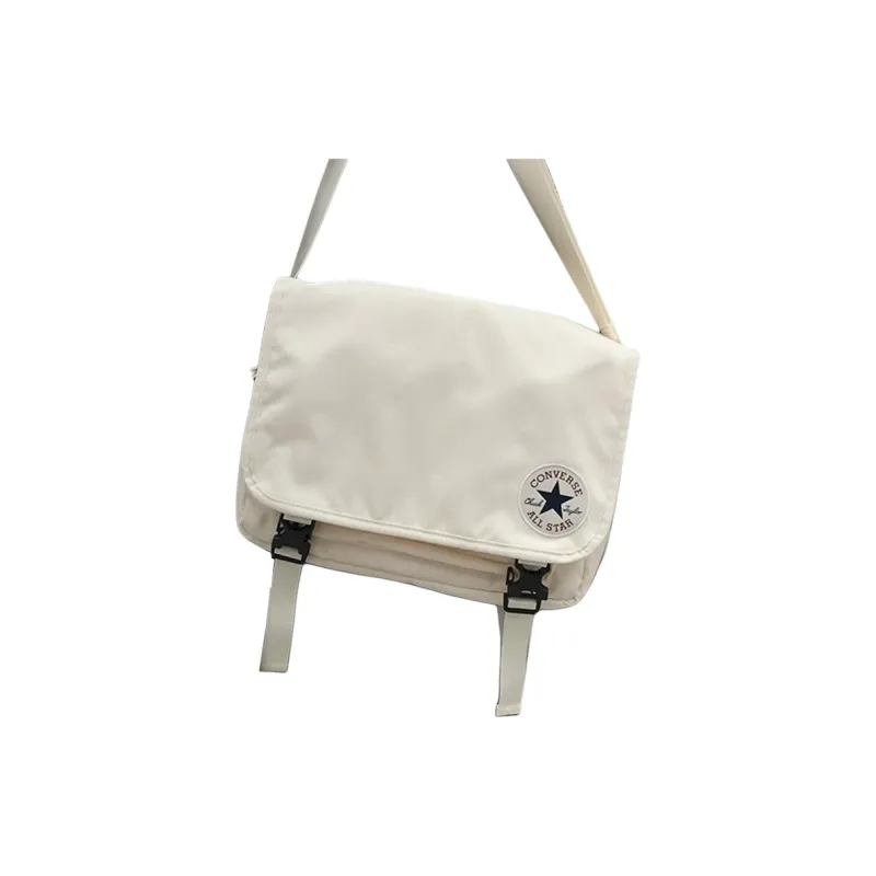 Converse Polyester Messenger Bag, Shoulder Bag, Crossbody Bag Regular Unisex White-1