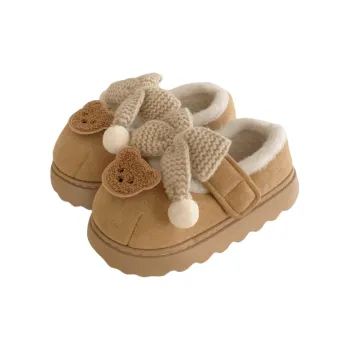 Thin Strips Cotton Slippers Women's, Light Khaki