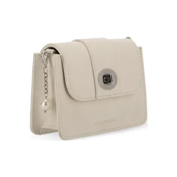 ALICE MARTHA Artificial Leather Crossbody Bag Shoulder Bag Women's Ivory White