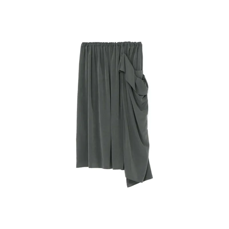 Yohji Yamamoto Casual Long Skirt Women's Blue Green-1