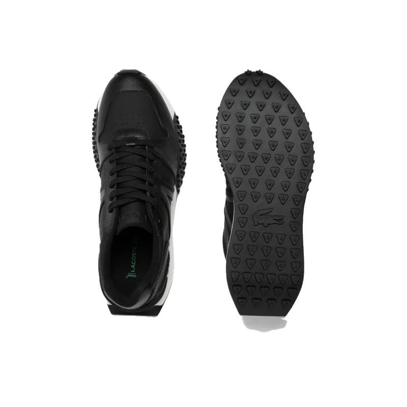 LACOSTE L Spin Deluxe 2.0 Slip Resistant Low Top Casual Shoes Men's Black White-4