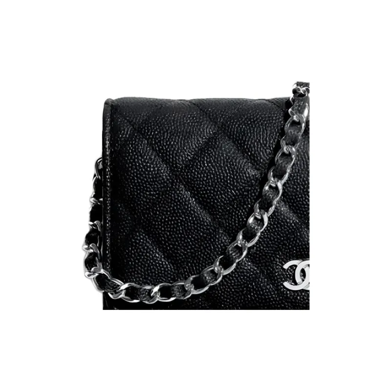 CHANEL WOC Caviar Calfskin Shoulder Bag, Crossbody Bag, Wallet Women's Black-2