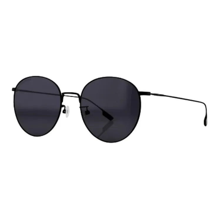 LAPIZ SENSIBLE. Titanium Alloy Round Sunglasses Unisex Black-0