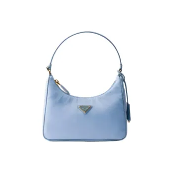PRADA Re-Edition Recycled Nylon Shoulder Bag Handbag Shoulder Bag Mini Women's Light Blue