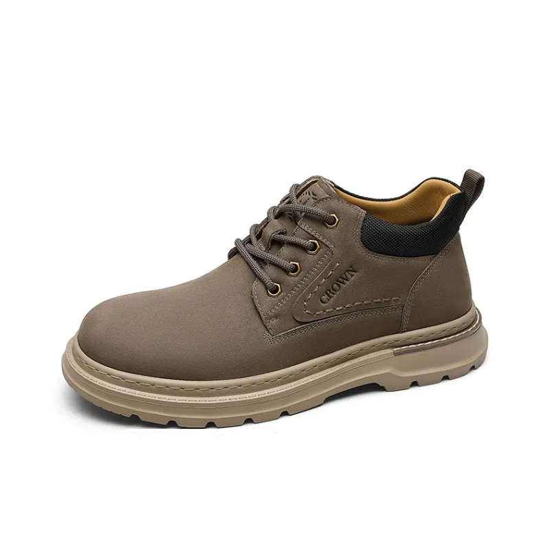 CROWN Work Boots Men Low Top Black-1