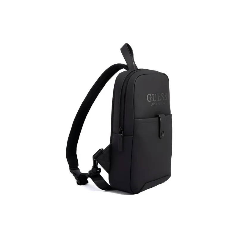 GUESS Synthetic Leather Sling Bag Small Size Unisex Black-1