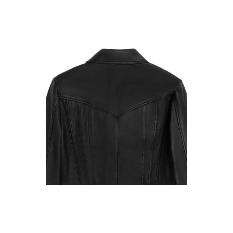 CELINE SS23 Leather Jacket Men's Black-5