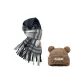 2 Pack (Bear Hat+Black Gray Scarf)
