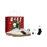 Korean White/Chocolates Dark Brown (Flower Shopping Bag+Socks)
