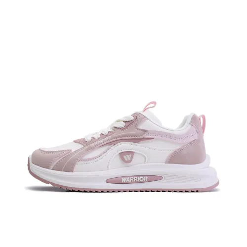 Warrior Anti Slip And Wear Resistant Height Increasing Low Top Chunky Sneakers Women's White Pink