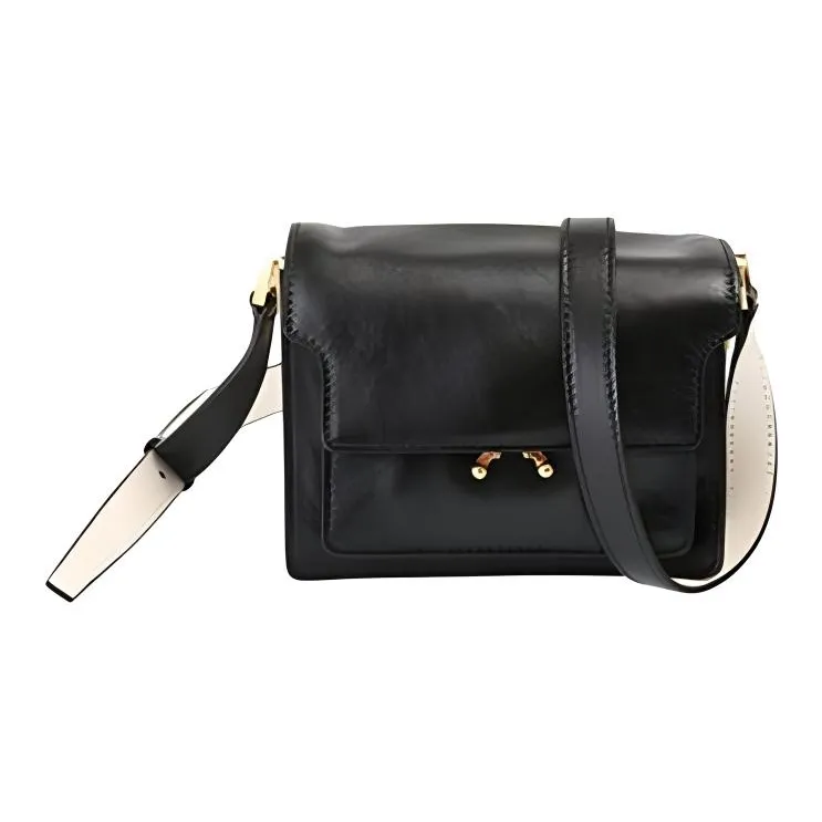 MARNI Trunk Calfskin Crossbody Bag Shoulder Bag Women's Black-0