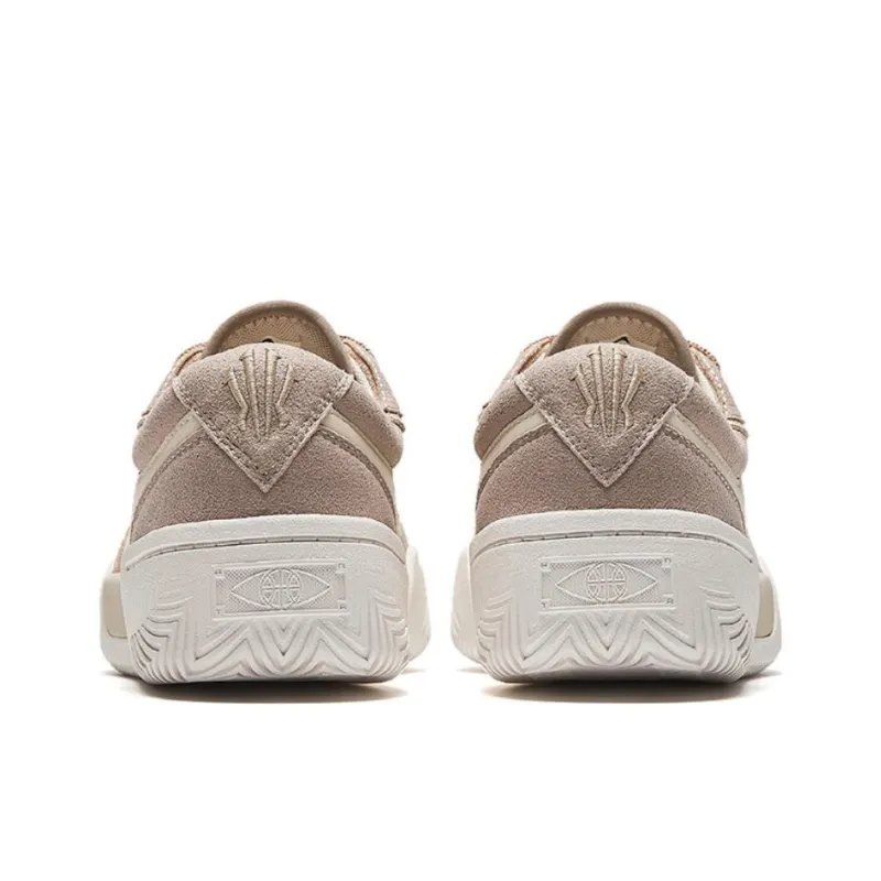 Anta Owen Hélà TRIBE Anti Slip Wear Resistant Low Top Skateboard Shoes Women's Beige Brown-2