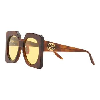 GUCCI Square Sunglasses Women's Tortoiseshell