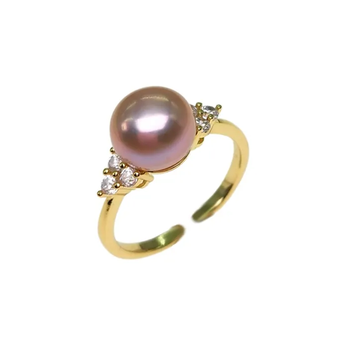 VERENA REINE Freshwater Pearl Rings Women's Purple-0