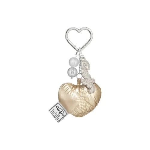 AOC Nylon Opal PU Keychains Unisex Gold