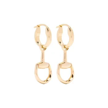 GUCCI 18kt Yellow Gold Horsebit Earrings