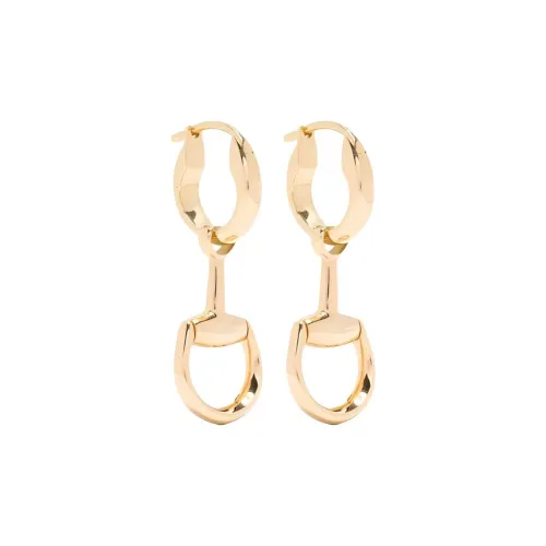 GUCCI 18kt Yellow Gold Horsebit Earrings