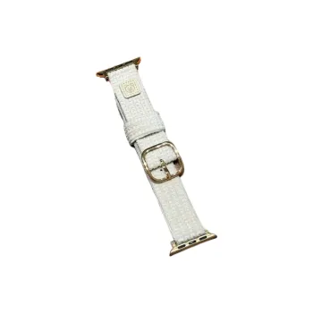 Warbler Dew Compatible With Apple Watch Apple Watch Band S9/S8/SE/7/6/5/4/3 Apple Bear Corduroy Leather Strap