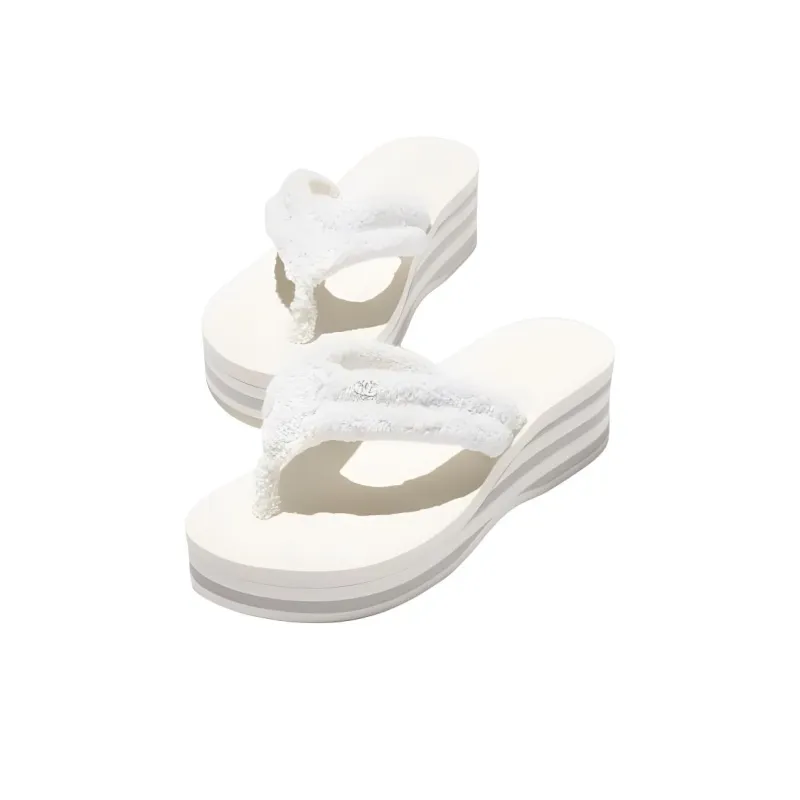 CHANEL Flip Flops Women's White-2