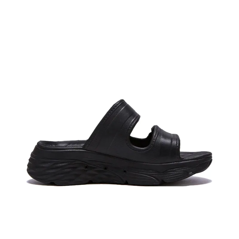 Skechers Max Cushioning Slip Resistant Abrasion Resistant Slide Slippers Women's Black-1