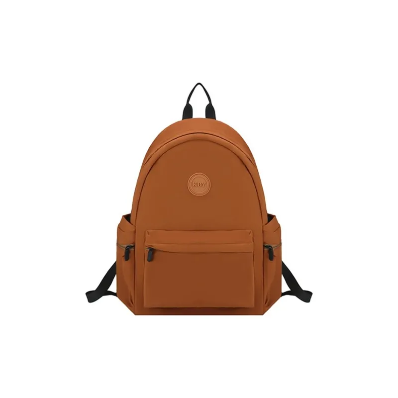 BSELEON Nylon Backpack Regular Unisex Light Gray/Black/Orange Red/Violet-4