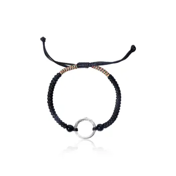 FOREVER MELODY 925 Sterling Silver Rope Bracelets Men's
