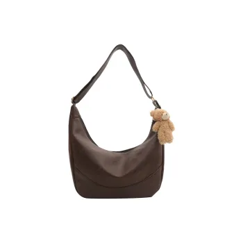 Meow In The Grass PU Dumpling Bag Shoulder Bag Women's Coffee/Brown/Black