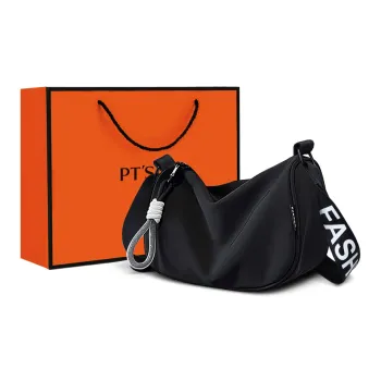 PT'SON Fabric Pillow Bag Shoulder Bag Crossbody Bag Regular Women's Black/White