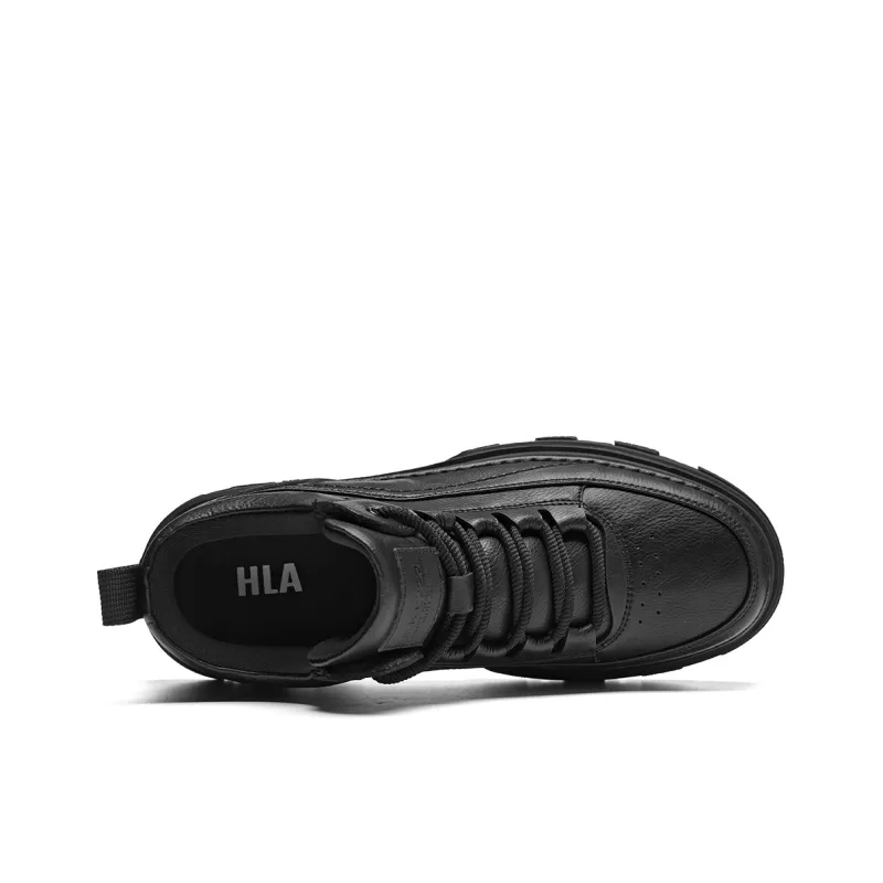 HLA Work Boots Men Mid Top Black/Brown-2