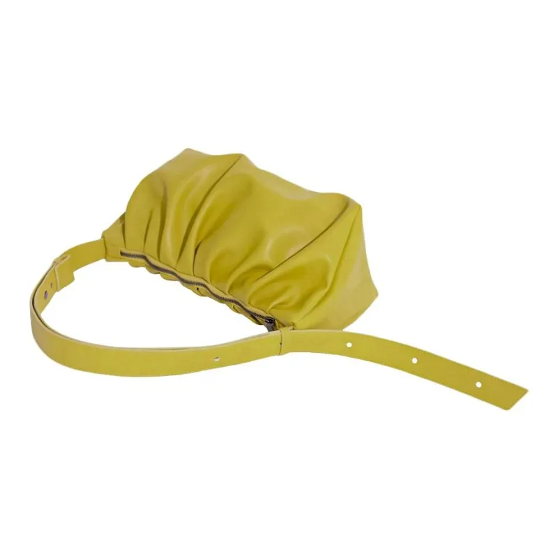 ALICE MARTHA Artificial Leather Handbag Shoulder Bag Women's Yellow-2