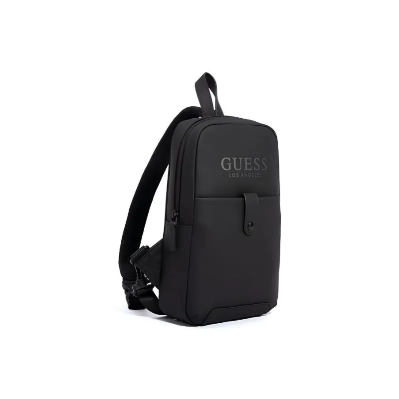 GUESS Synthetic Leather Sling Bag Small Size Unisex Black-2